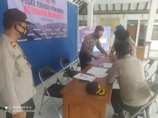 Pamatwil Lakukan Pengecekan Posko Pemberlakuan Pembatasan Kegiatan Masyarakat (PKM) Skala Mikro