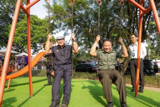 PJ Walikota Cimahi Resmikan Taman Adiraga dan Taman Segitiga Sriwijaya