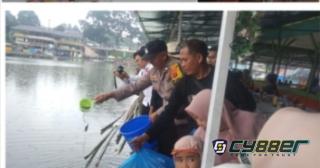 Paguyuban Cicago dan BEM Se Bogor Raya Bagikan Ribuan Bibit Lele di Danau Lido