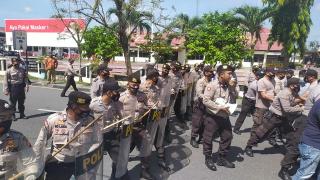 Ratusan Personel jajaran Polres Inhu Ikuti Pelatihan Sispam Kota