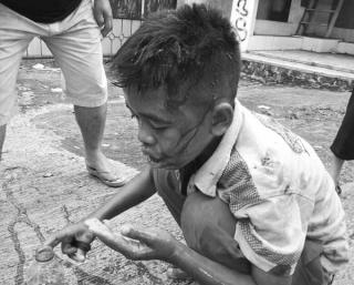 Seorang Anak Tertabrak Sepeda Motor di Palasari