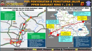 Jajaran Polres Sumedang Mulai Berlakukan PPKM Darurat