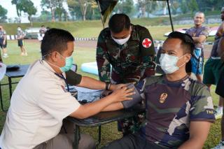 Korem 062/TN Melaksanakan Tes Garjas Periodik Semester I Untuk Pamen dan Pama Korem 062/TN & Sablak Tahun 2021