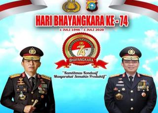 Polres Dumai dan Jajarannya Mengikuti Upacara Hari Bhayangkara Ke-74 Secara Virtual