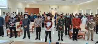 Kapolres ciamis bersama dandim 0613 hadiri acara rakor dan pamit pejabat dipangandaran