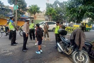 Sinergitas Tiga Pilar Polrestabes Bandung Gelar Ops Yustisi Gaktiplin