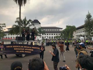 BBGB Unjuk Rasa Menolak Tindakan Anarkisme di Kota Bandung