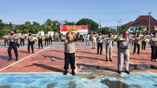 Lawan Virus Corona, Jajaran Polres Indramayu Tingkatkan Senam Pagi 10 Menit