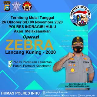 Polres Inhu Akan Laksanakan Operasi Zebra LK 2020