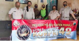 Jajaran ASN Polres Klaten Gelar Bakti Sosial di Lakukan Ke Sejumlah Tempat