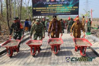 TMMD Reguler ke-130 Kodim 0723/Klaten Sasar Betonisasi 686 Meter dan Talud 855 Meter