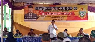 Masyarakat Desa Terang Bulan, Sambut Reses III Anggota DPRD Sumut