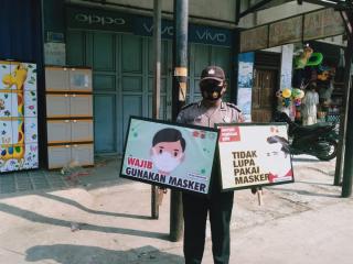 Polsek Kandanghaur Kampanye Terapkan 3M, Ajak Masyarakat Perangi Covid-19