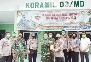 Silahturahmi Kapolsek Percut Sei Tuan ke Koramil Medan Denai