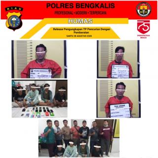 Satreskrim Polres Bengkalis dan Tim BKO 125 Berhasil Amankan Pelaku Curat Beserta Penadahh
