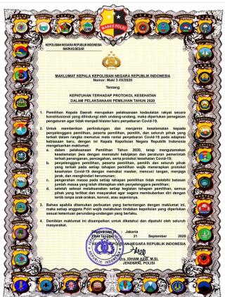 Tindak Lanjuti Maklumat Kapolri, Kapolda Himbau Warga Provinsi Lampung Mematuhi Prokes Covid-19