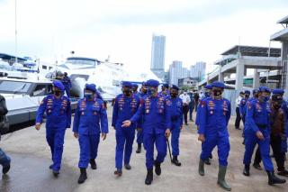 Jelang Tahun Baru, Dirpolair Korpolairud Baharkam Polri Cek Pengamanan Pelabuhan Penyebrangan