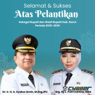 Bupati dan Wakil Bupati Kabupaten Garut Periode 2025-2030 Resmi di Lantik