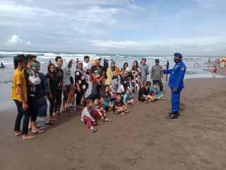 Pol Air Ciamis Melaksanakan Patroli di Kawasan Pantai Pangandaran