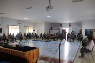 Jaga Kondusifitas Pada Pelaksanaan Pilkada, Polres Ciamis Gelar Tactical Floor Game