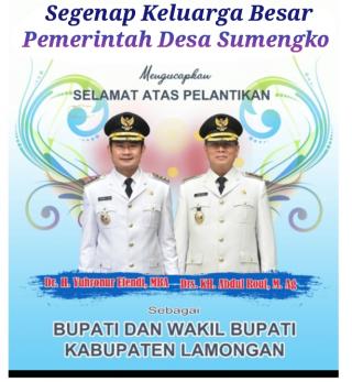 Pemdes Sumengko Mengucapkan Selamat & Sukses Atas Dilantiknya Bupati Dan Wakil Bupati Lamongan Periode 2021-2024