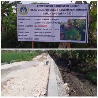Pekerjaan Proyek TPT Desa Mojopurogede Di Duga Asal Jadi, LSM Desak Usut Tuntas