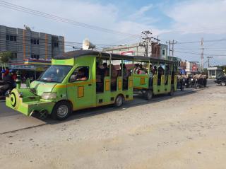 Kapolsek Tenayan Raya Pekanbaru Lakukan Kegiatan Konvoi Himbauan Pencegahan Virus Corona