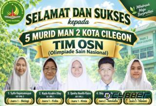 Lima Siswa MAN 2 Kota Cilegon Raih Juara OMI-K, Siap Melaju ke Tingkat Provinsi Banten