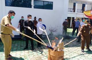 Pemusnahan Barang Bukti di Kajari Tanggamus