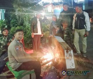 Bhabinkamtibmas Polsek Cisarua Polres Bogor Kontrol Siskamling dan Sampaikan Pesan Kamtibmas