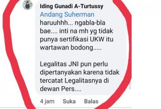 Beredar di Medsos Komentar Oknum Aktivis Lecehkan Profesi Wartawan