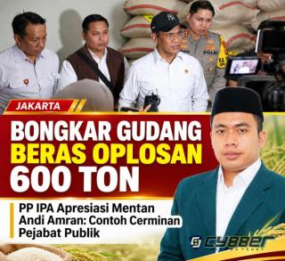 PP IPA Apresiasi Langkah Tegas Mentan Bongkar Mafia Beras Oplosan Senilai Rp3,3M di Jaktim