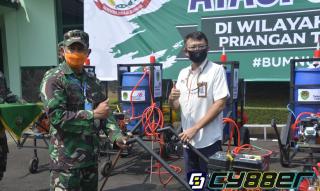 PT.Telkom Berikan  Bantuan Alat Semprot Disinfektan dan APD Ke Korem 062 Tarumanagara
