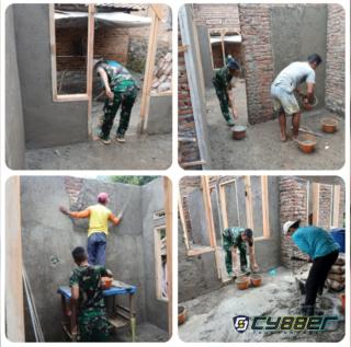 TMMD ke-128 Kodim 0623/Cilegon: Bedah Rumah di Lingkungan Langon 3 Capai 60 Persen, Babinsa Pulomerak Pastikan Progres Aman dan Terkendali