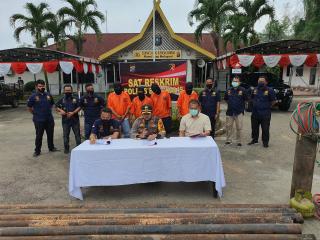 Polres Bengkalis Amankan 4 Pelaku pencuri Besi Milik PT CPI