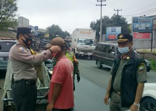 Tiga Pilar Kecamatan Tanjungsari Gelar Operasi Yustisi, Terapkan Perbup Sumedang