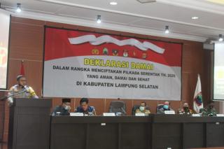 Kapolres Lamsel :  Deklarasikan Pilkada Damai, Aman, Sehat, Adalah Harapan Masyarakat Lamsel