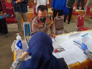 Pencanangan Pemberian Vaksin Covid-19 di Wilkum Polres Sukabumi Polda Jabar
