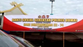 Peringati Hari Bhayangkara ke-74. Polres Dumai Lakukan Giat Bakti Sosial Serentak