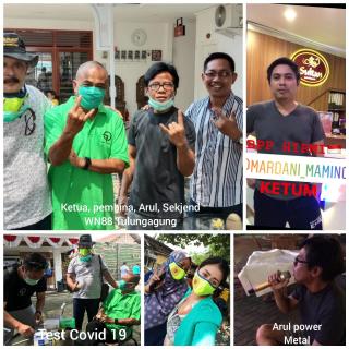 Siaga Covid 19, WN88 Tulungagung Melakukan Test, Bersama HIPMI dan artis Arul Power Metal