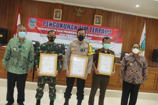 Hadiri Pengukuhan Tim Terpadu P4GN, Kapolres Pesan Jalankan Puasa dengan Disiplin Prokes